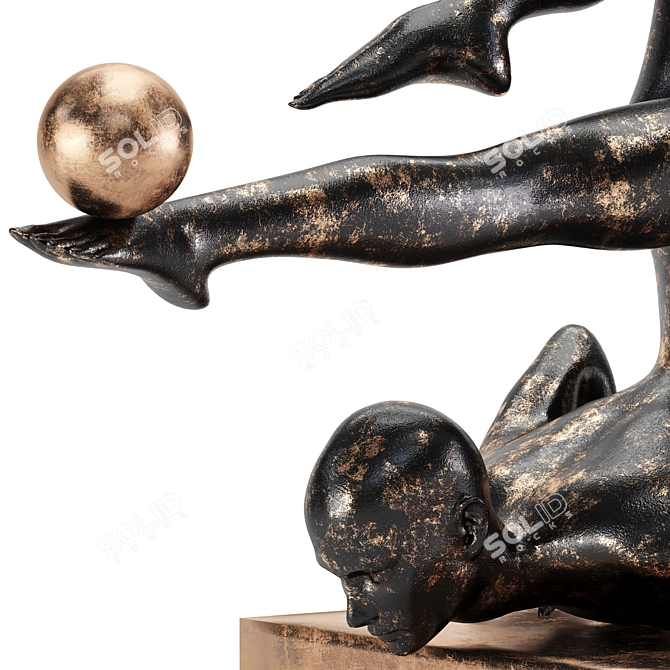 Artistic People Sculpture SET39 3D model image 4