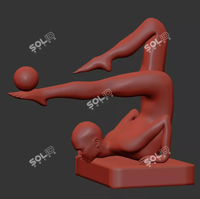 Artistic People Sculpture SET39 3D model image 7