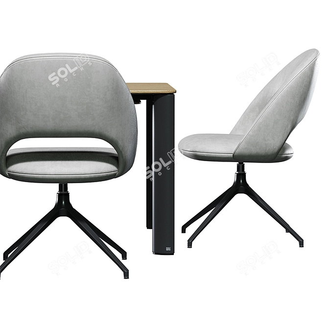 Rolf Benz 957 Roma S Furman: Stylish Table & Armchair 3D model image 5