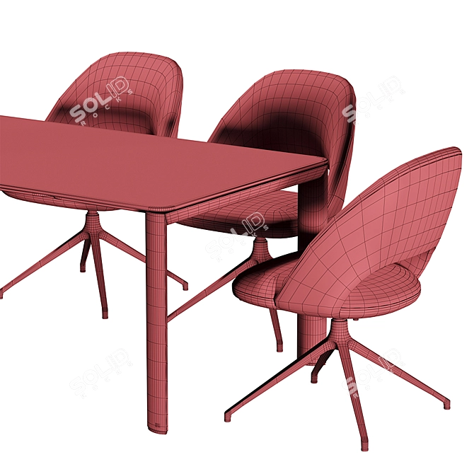 Rolf Benz 957 Roma S Furman: Stylish Table & Armchair 3D model image 7