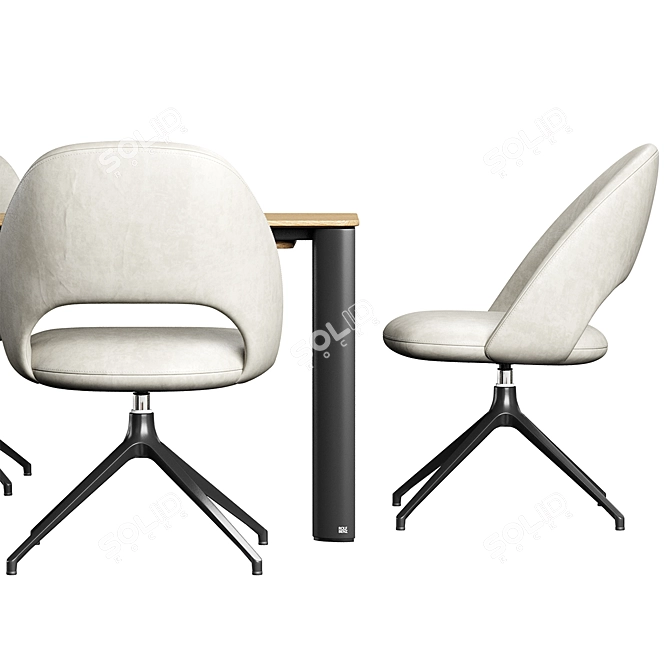 Rolf Benz 957 Roma S Furman: Stylish Table & Armchair 3D model image 12