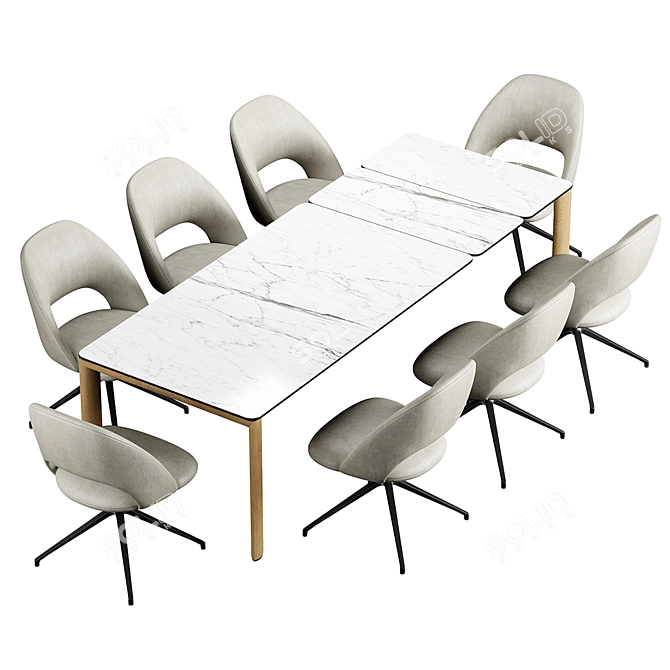 Rolf Benz 957 Roma S Furman: Stylish Table & Armchair 3D model image 13