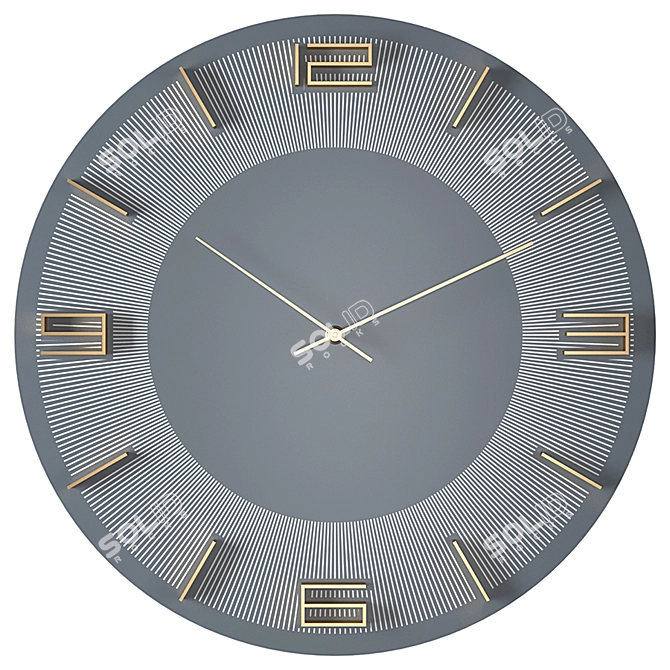 Elegant Leonardo Wall Clock 3D model image 4