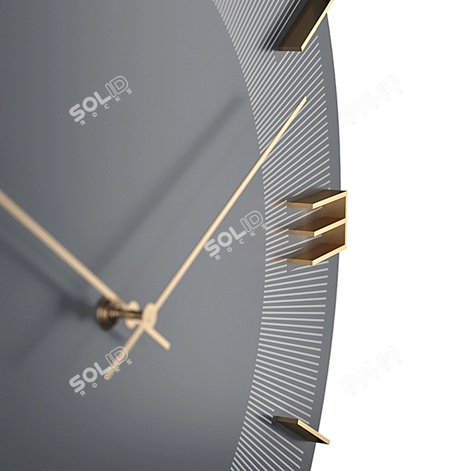 Elegant Leonardo Wall Clock 3D model image 1