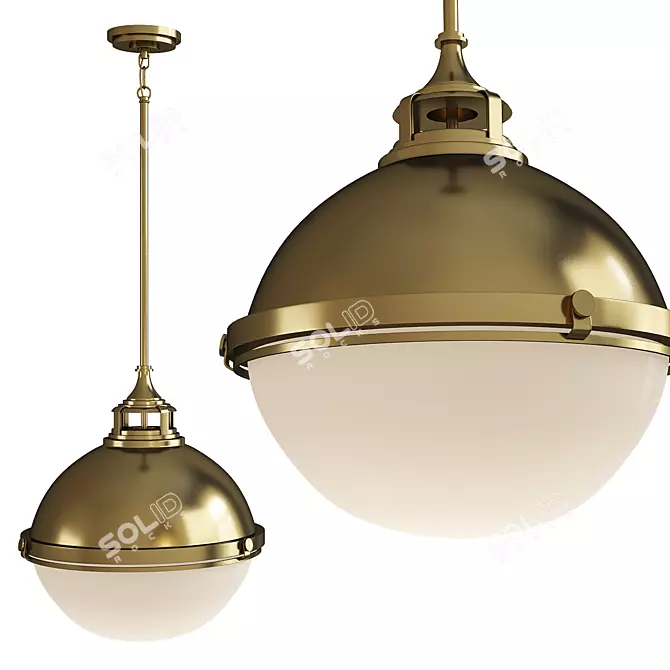 Elegant Fletcher Pendant Light 3D model image 1