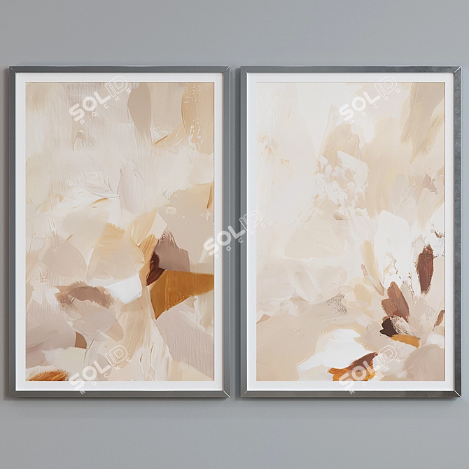 Abstract Frame Set | Modern Style | 2 Frames 3D model image 3