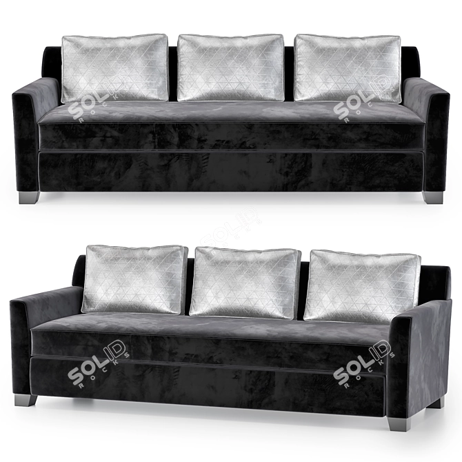 Modern Philippe Hurel Flann Sofa 3D model image 1