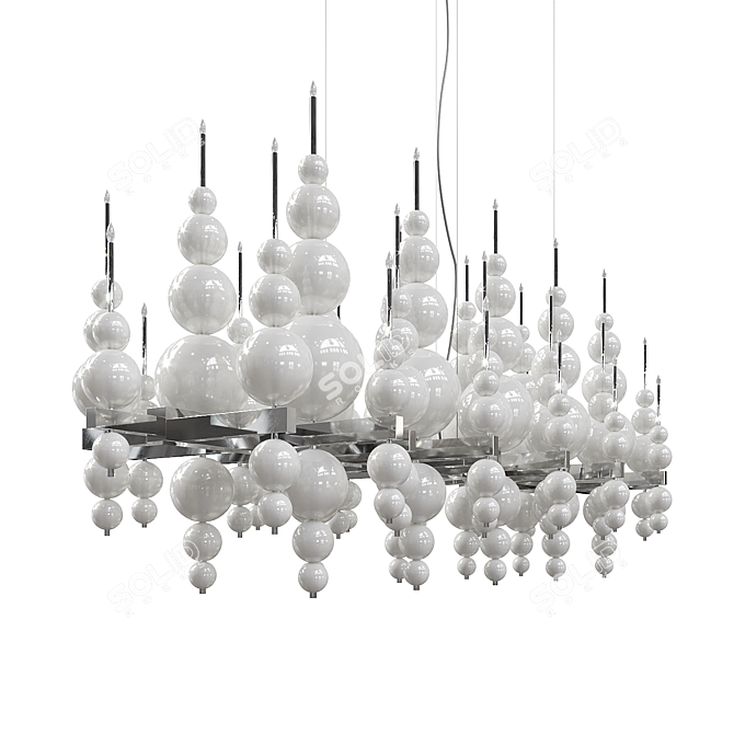 Ethereal Moonlight Chandelier 3D model image 1