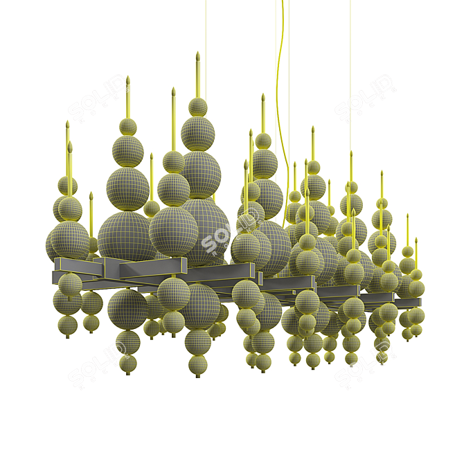 Ethereal Moonlight Chandelier 3D model image 4