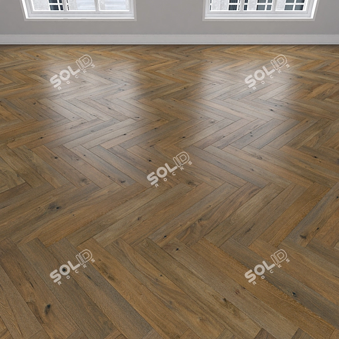 Versatile Parquet Oak Flooring 3D model image 3