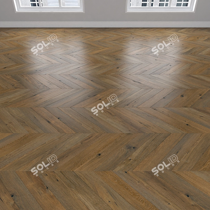 Versatile Parquet Oak Flooring 3D model image 4