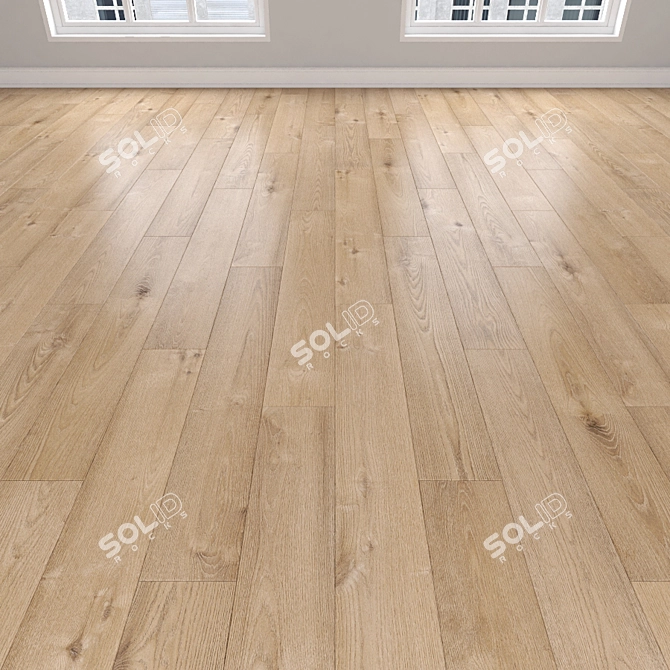 Parquet Oak: Herringbone, Linear, Chevron 3D model image 2