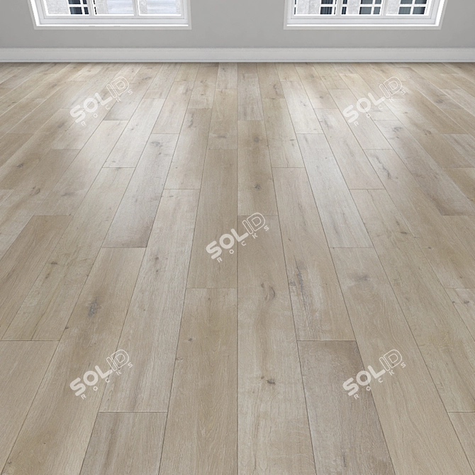 Parquet Oak: Herringbone, Linear & Chevron 3D model image 2