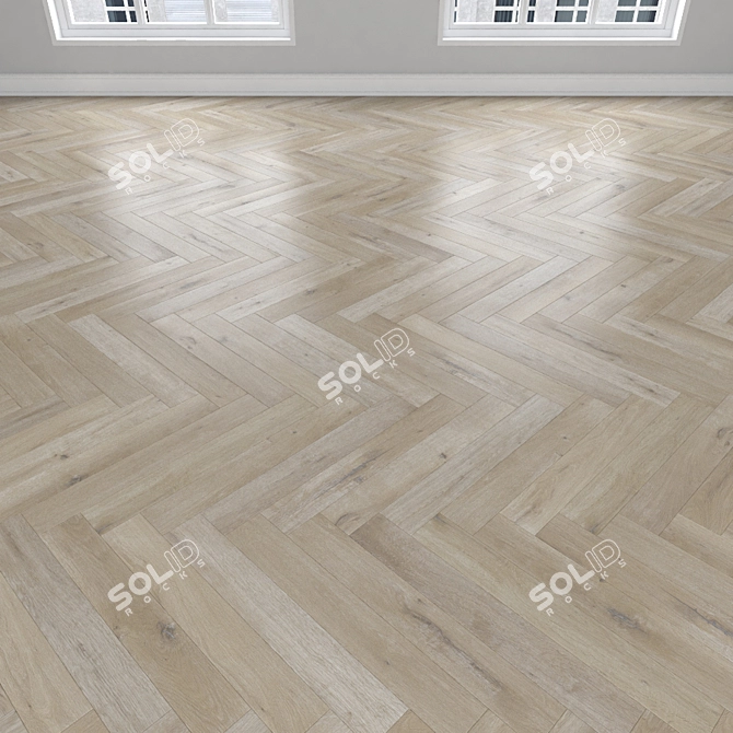 Parquet Oak: Herringbone, Linear & Chevron 3D model image 3