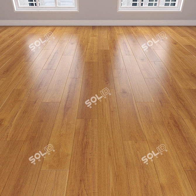 Oak Parquet: Herringbone, Linear, Chevron 3D model image 2