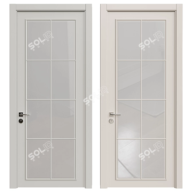 Contemporary Interior Door (2200x980mm) 3D model image 1
