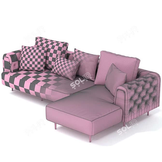 Modern L-Shaped Sigrid Sofa 3D model image 7