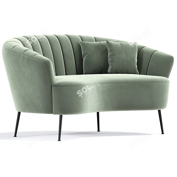 Bonnie Loveseat: Stylish 2-Seater Sofa! 3D model image 3