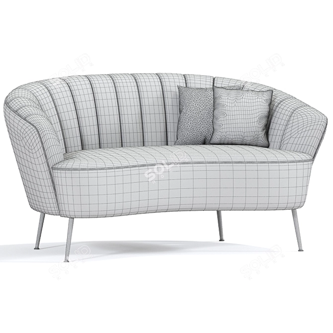 Bonnie Loveseat: Stylish 2-Seater Sofa! 3D model image 4