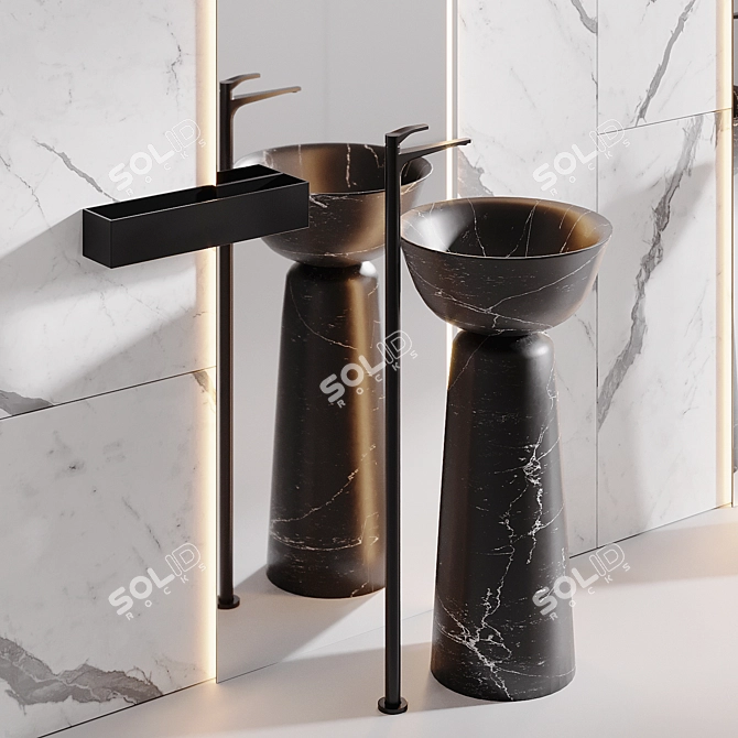 Gentile Marble Wash Basin 3D model image 3