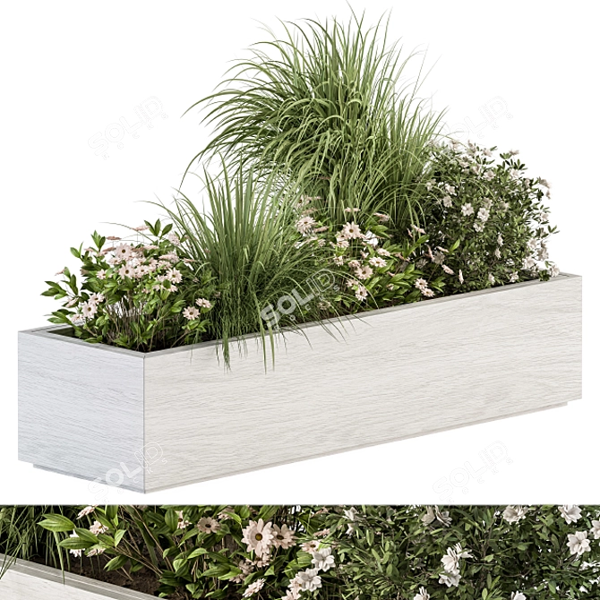 Garden Greens: 290-Piece Outdoor Plant Box 3D model image 1