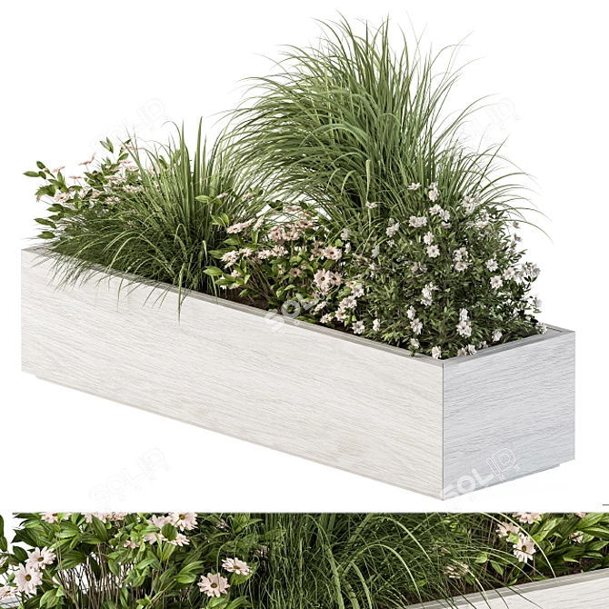 Garden Greens: 290-Piece Outdoor Plant Box 3D model image 2