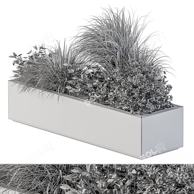 Garden Greens: 290-Piece Outdoor Plant Box 3D model image 5