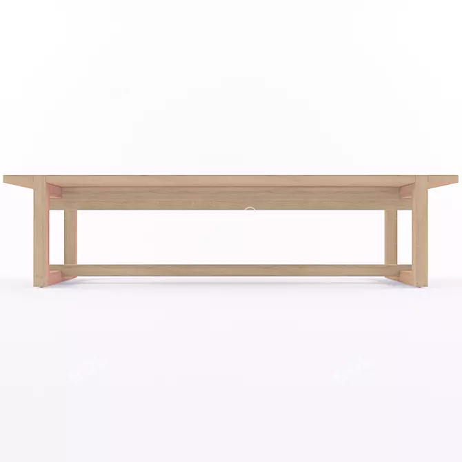 Ishitani Furniture Wooden Bench 3D model image 2