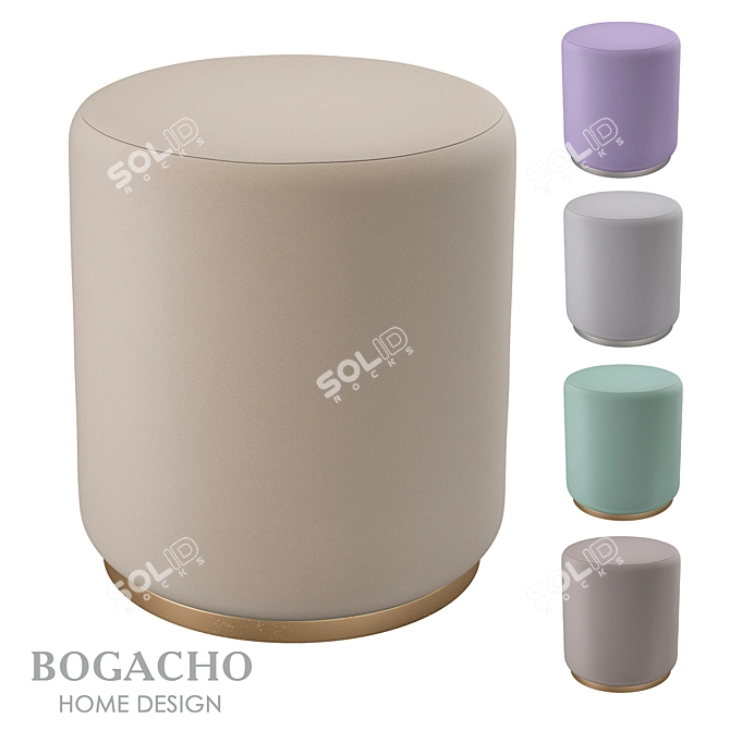 Enzo Ottoman Pouf 3D model image 1