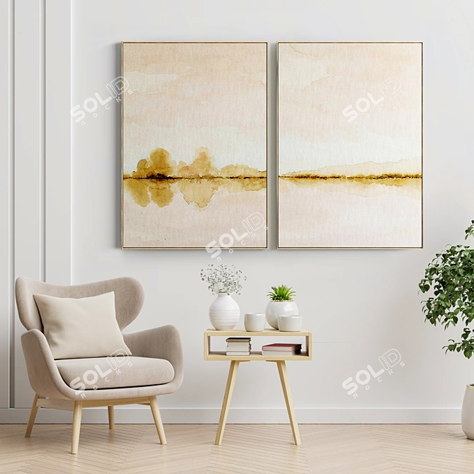 Stylish Frames for Interior Decor 3D model image 2