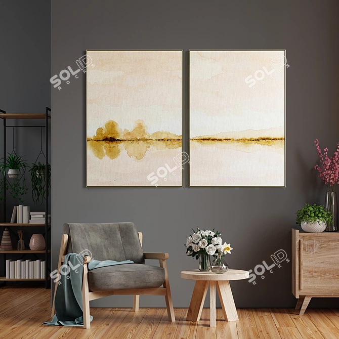 Stylish Frames for Interior Decor 3D model image 4