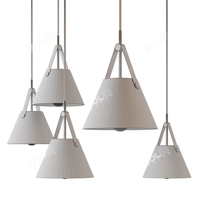 Sleek Nordic Pendant Light 3D model image 4