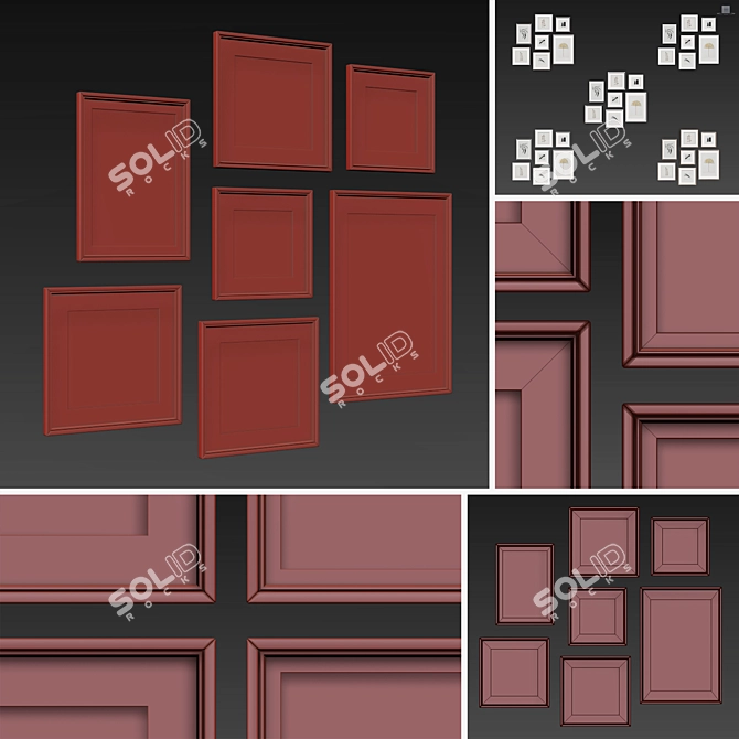 Versatile Picture Frames Set 3D model image 9