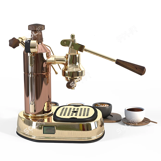 Italian Excellence: La Pavoni Professional Espresso Machine 3D model image 6