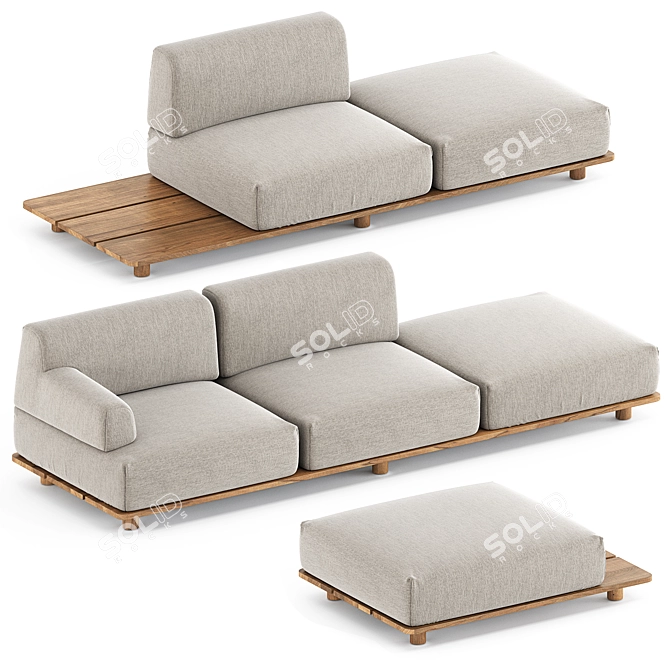 Palco Sofa Module Set 1: Versatile & Stylish 3D model image 6