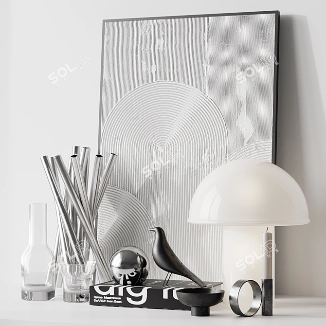 Modern Geometric Decor Set 3D model image 2