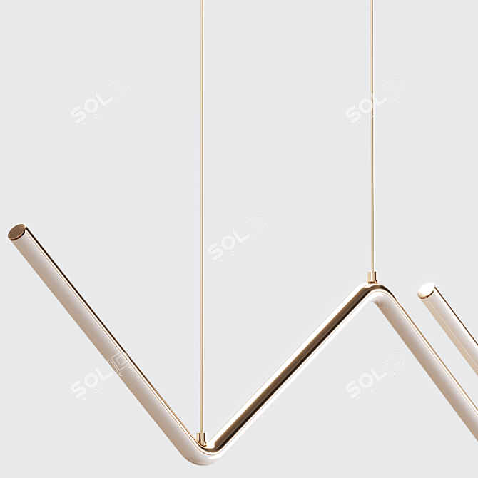 Modern Hanging Lamps: Golden Glow 3D model image 3