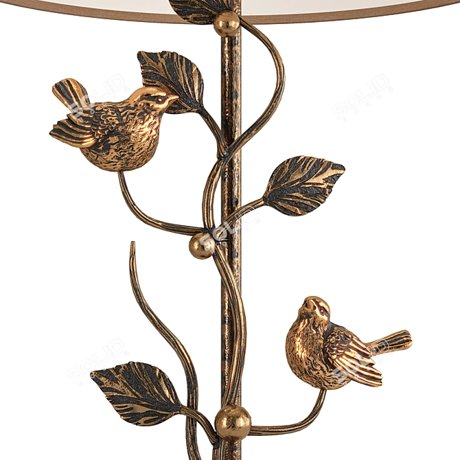 Rustic Vintage Table Lamp 3D model image 4