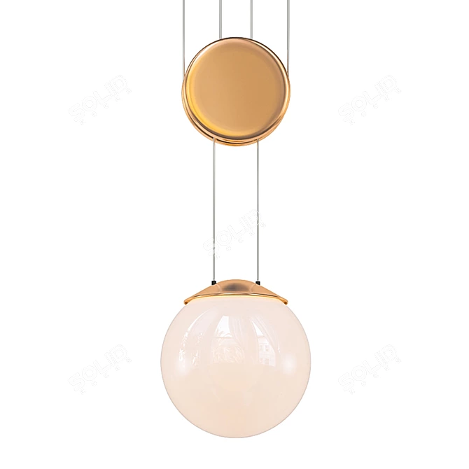 Elegant JOJO LED Pendant 3D model image 1