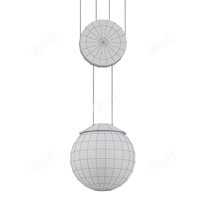 Elegant JOJO LED Pendant 3D model image 2