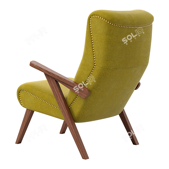 Luxurious Johann B125 Armchair: German Elegance 3D model image 2