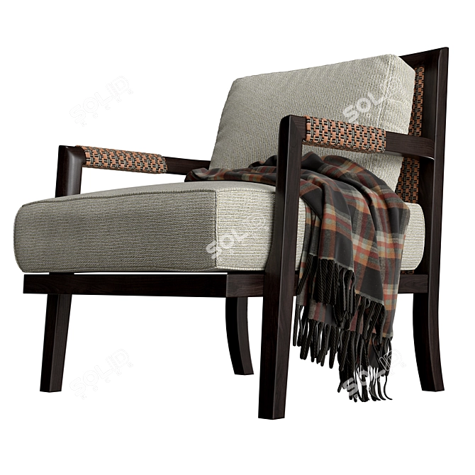 Elegant Dan Armchair - Timeless Sophistication 3D model image 4