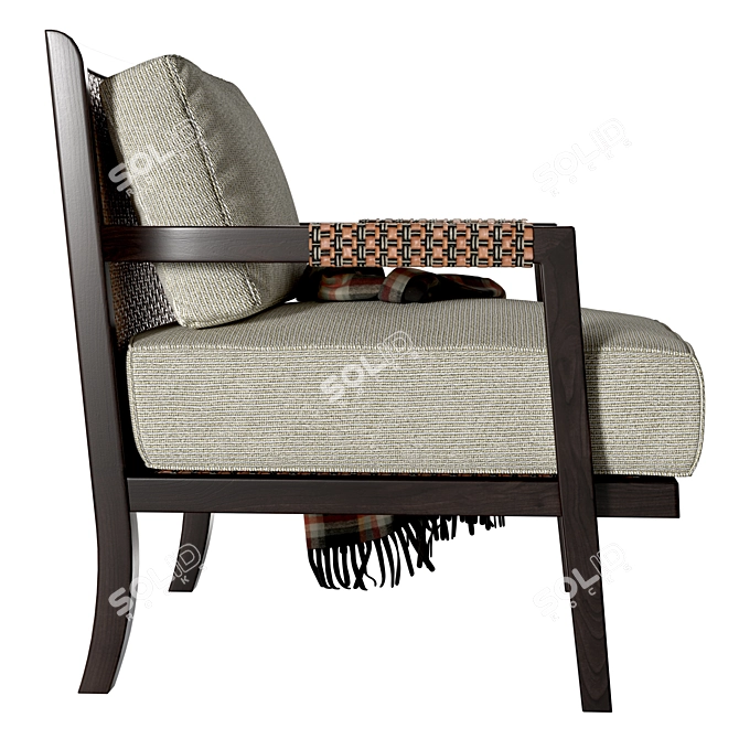 Elegant Dan Armchair - Timeless Sophistication 3D model image 5