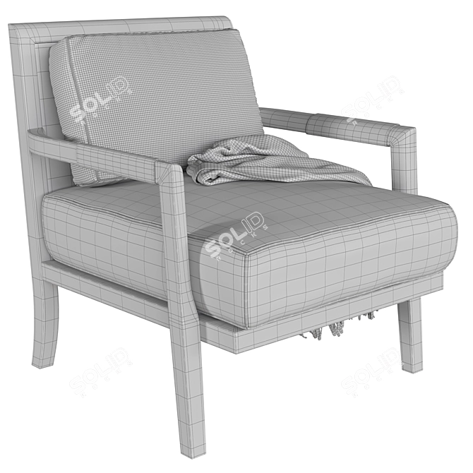 Elegant Dan Armchair - Timeless Sophistication 3D model image 6