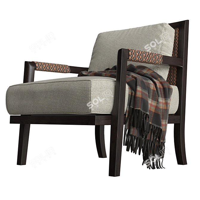 Elegant Dan Armchair - Timeless Sophistication 3D model image 7