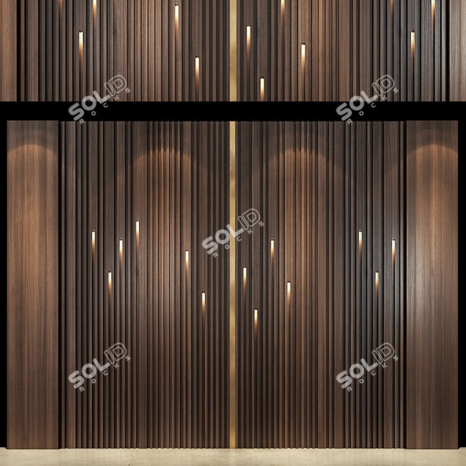 Modern Elegance Wall Panel 67 3D model image 1