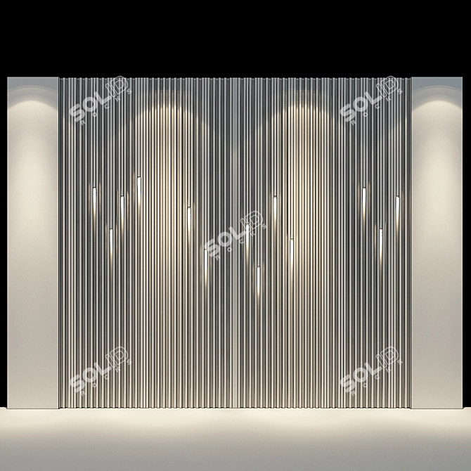 Modern Elegance Wall Panel 67 3D model image 2