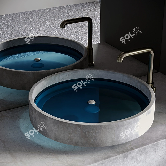 Elegant Brizo Litze Bathroom Furniture 3D model image 2