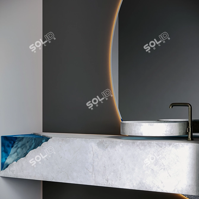 Elegant Brizo Litze Bathroom Furniture 3D model image 3