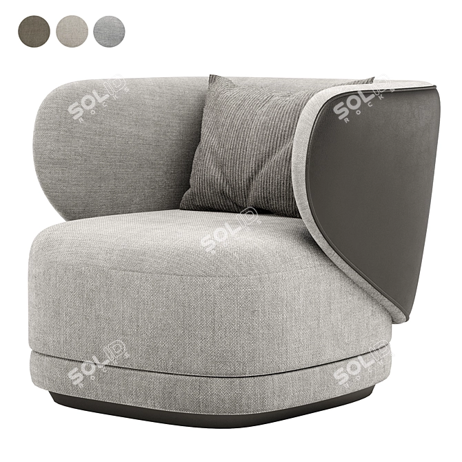 Cosmo HAP Armchair: Contemporary Elegance for Your Space 3D model image 2